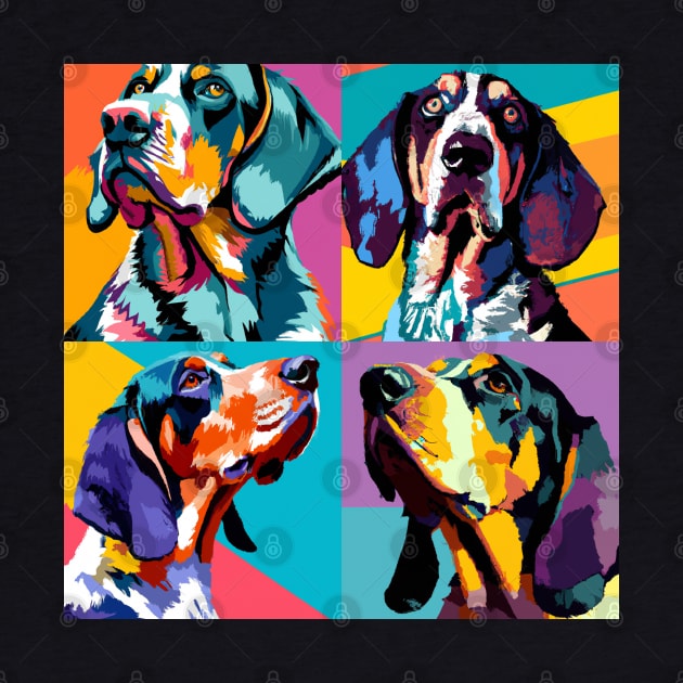 Bluetick Coonhound Pop Art - Dog Lover Gifts by PawPopArt